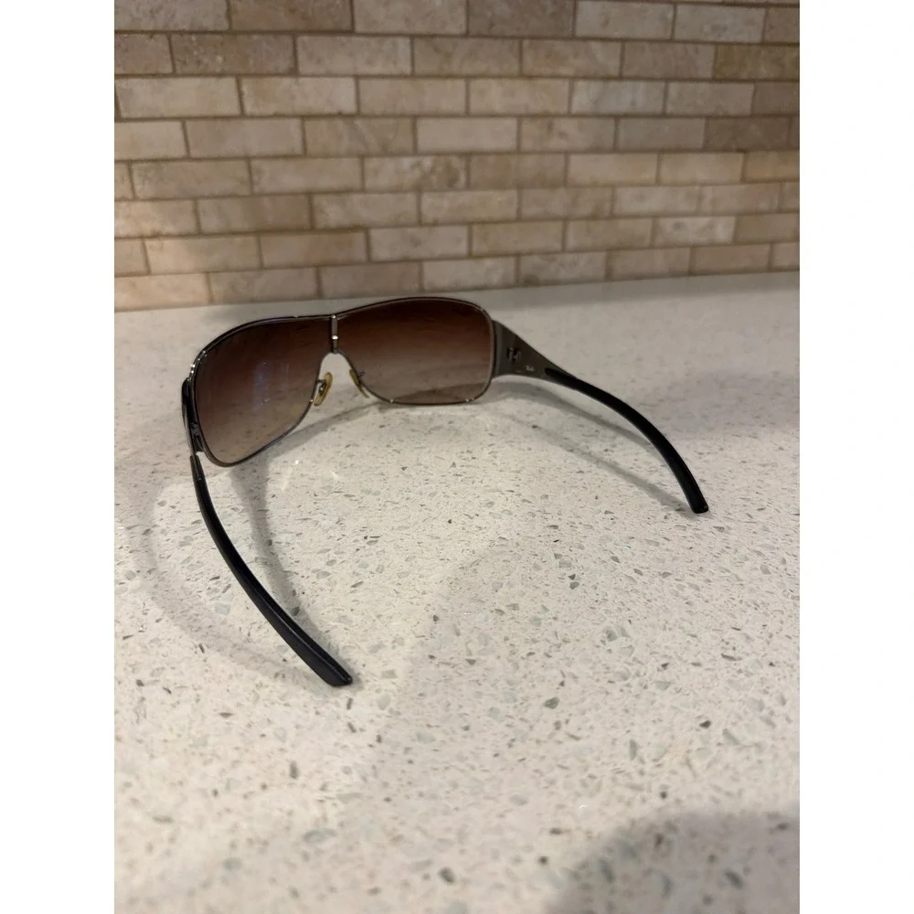 Ray-Ban RB3321 041/13 Sunglasses Gunmetal Brown Gradient Shield Wraparound